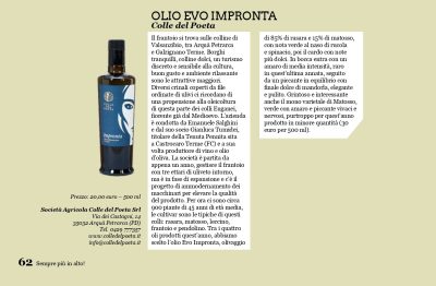 Articolo sul Vinetia Magazine - Mondolio - sull'olio extra vergine di oliva Impronta di Colle del Poeta